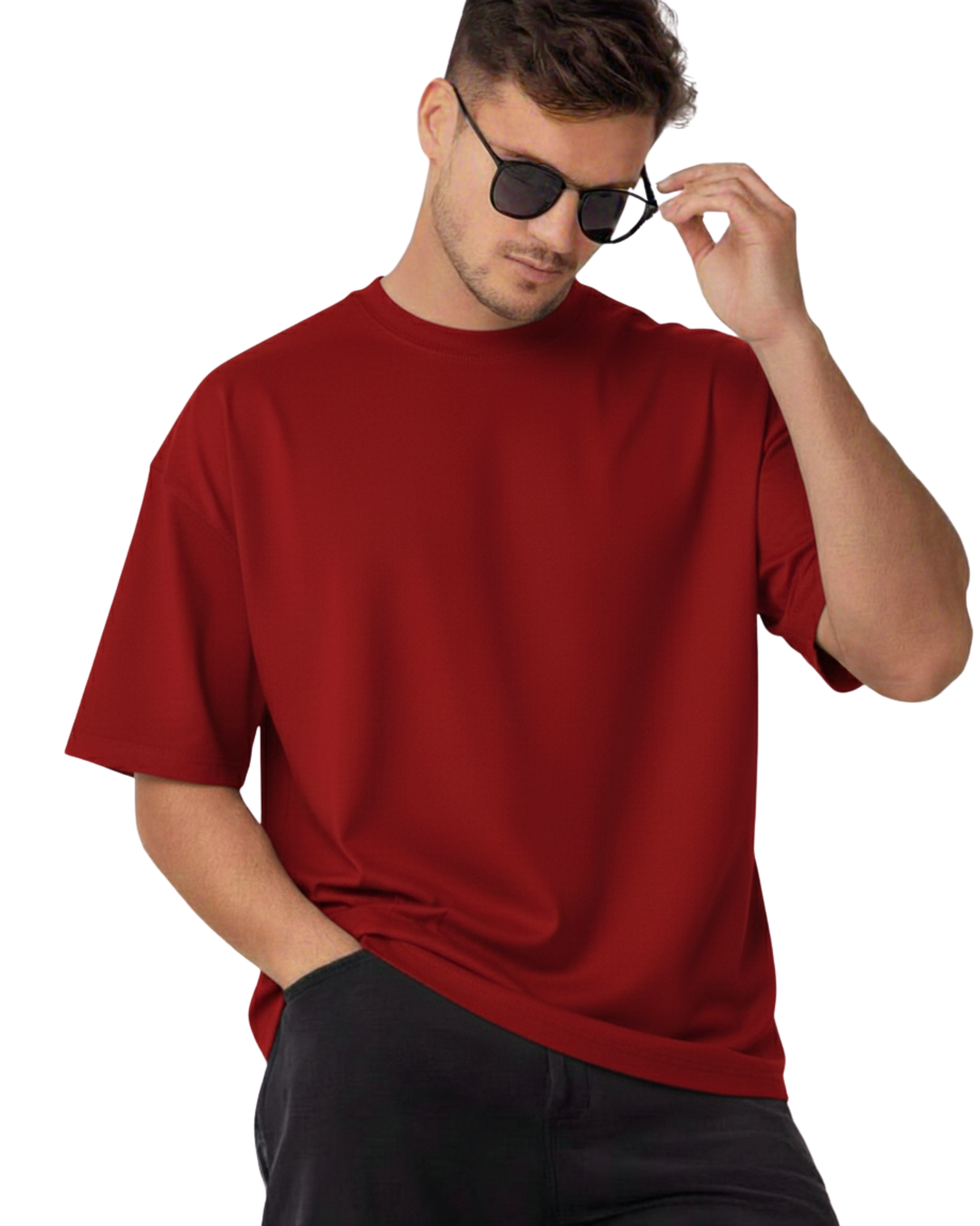 Deshvara Premium Oversized Cotton T-Shirt for Men & Women – Solid Plain Casual Wear