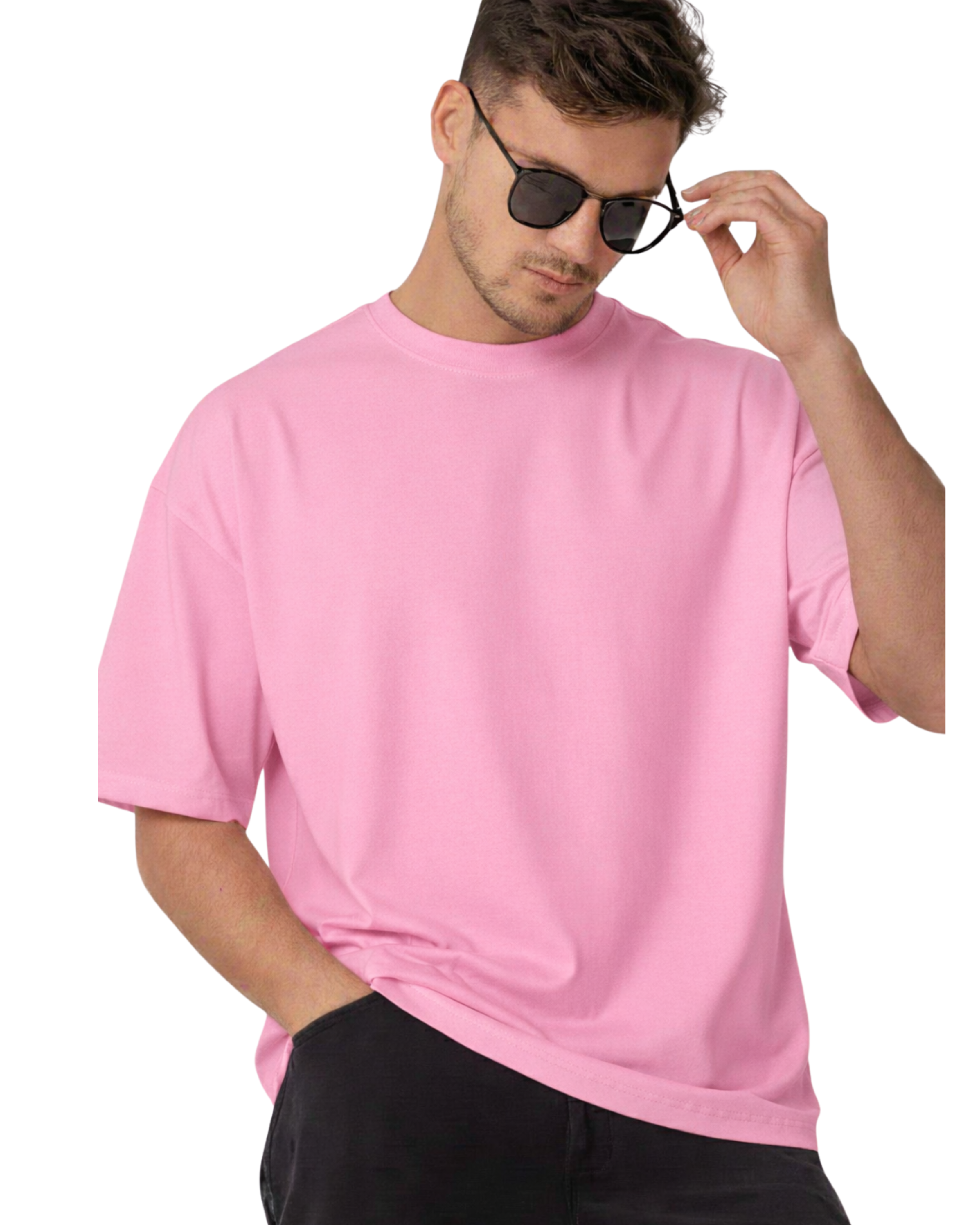 Deshvara Premium Oversized Cotton T-Shirt for Men & Women – Solid Plain Casual Wear