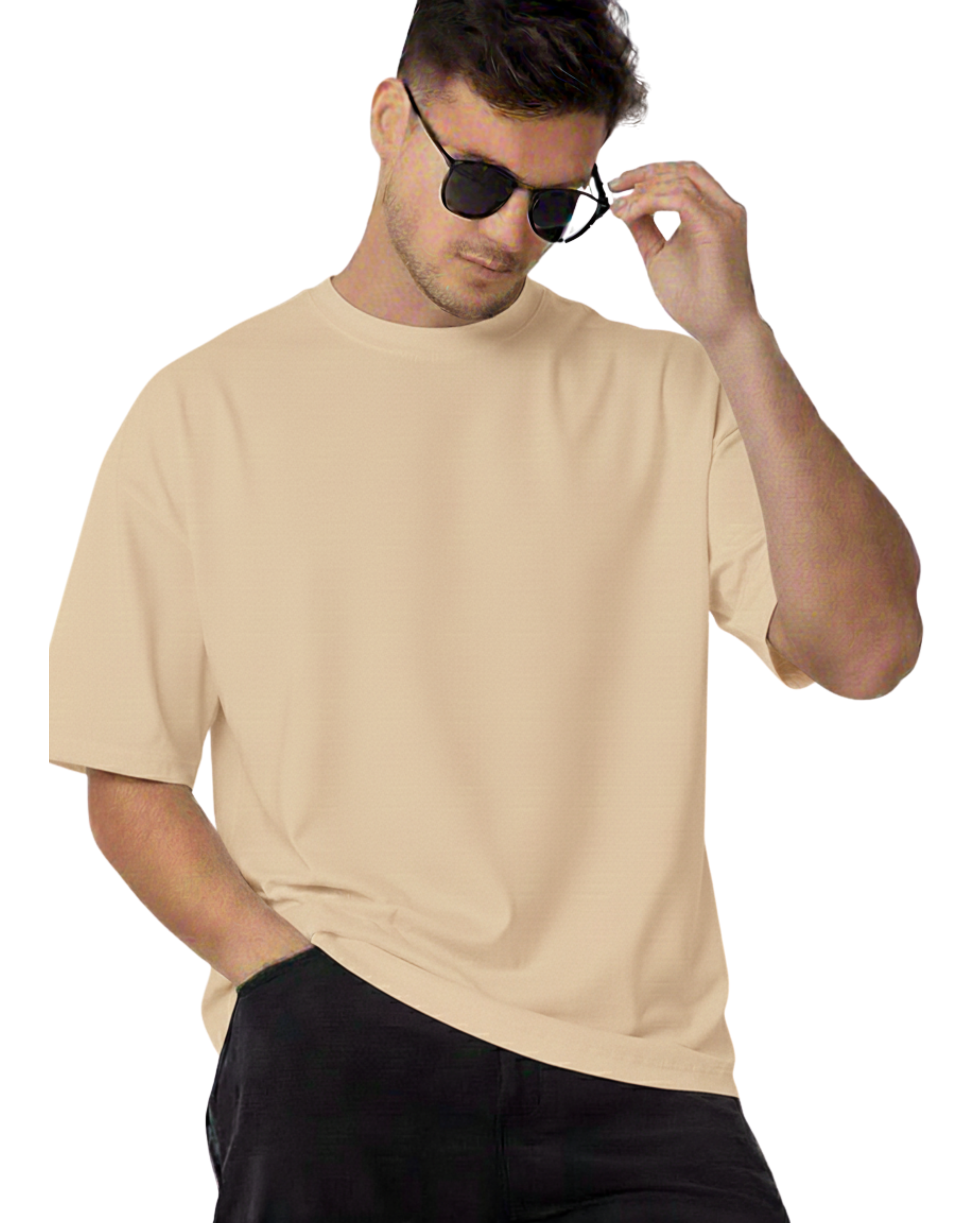 Deshvara Premium Oversized Cotton T-Shirt for Men & Women – Solid Plain Casual Wear