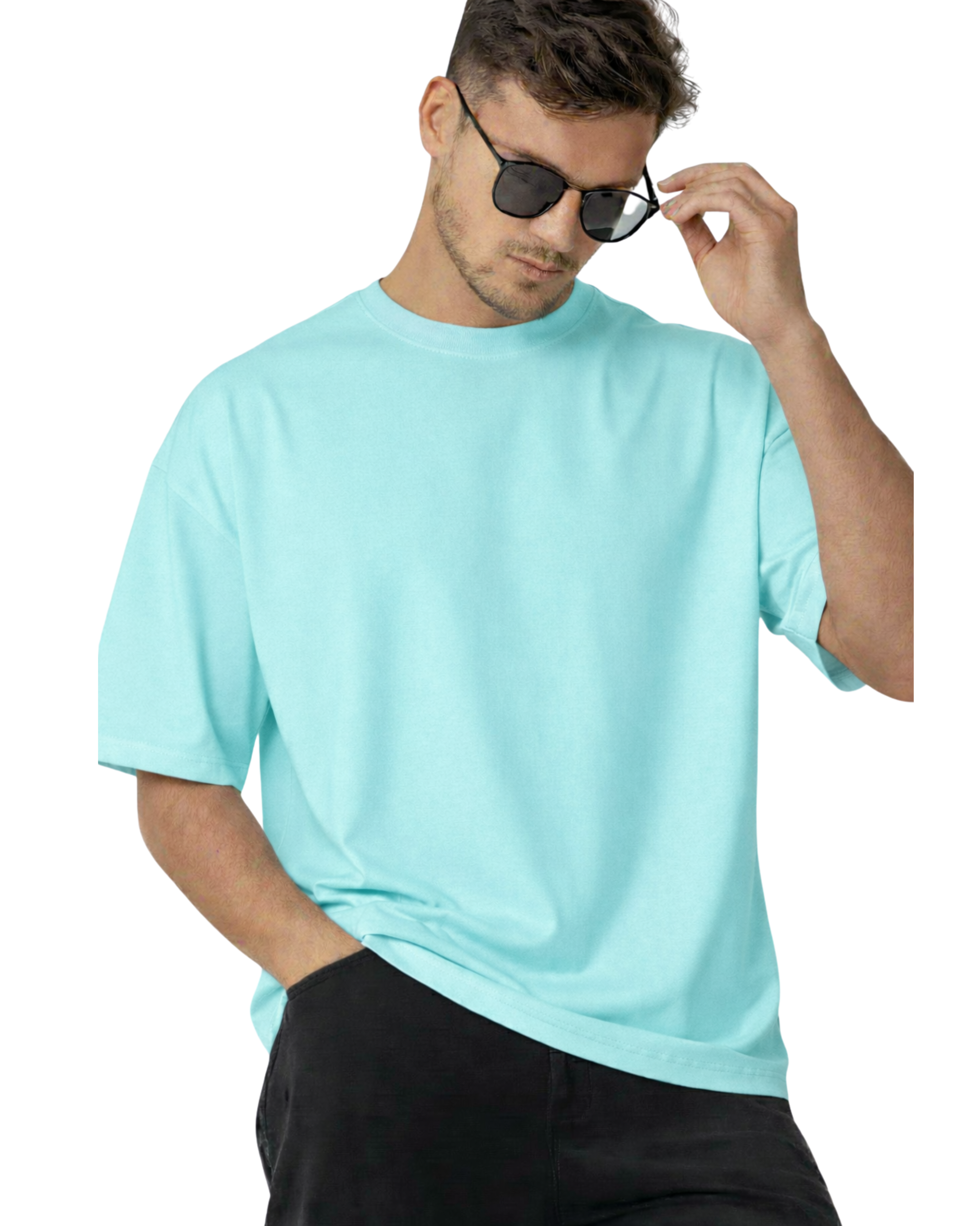 Deshvara Premium Oversized Cotton T-Shirt for Men & Women – Solid Plain Casual Wear